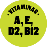 Vitaminas A, E, D2, B12